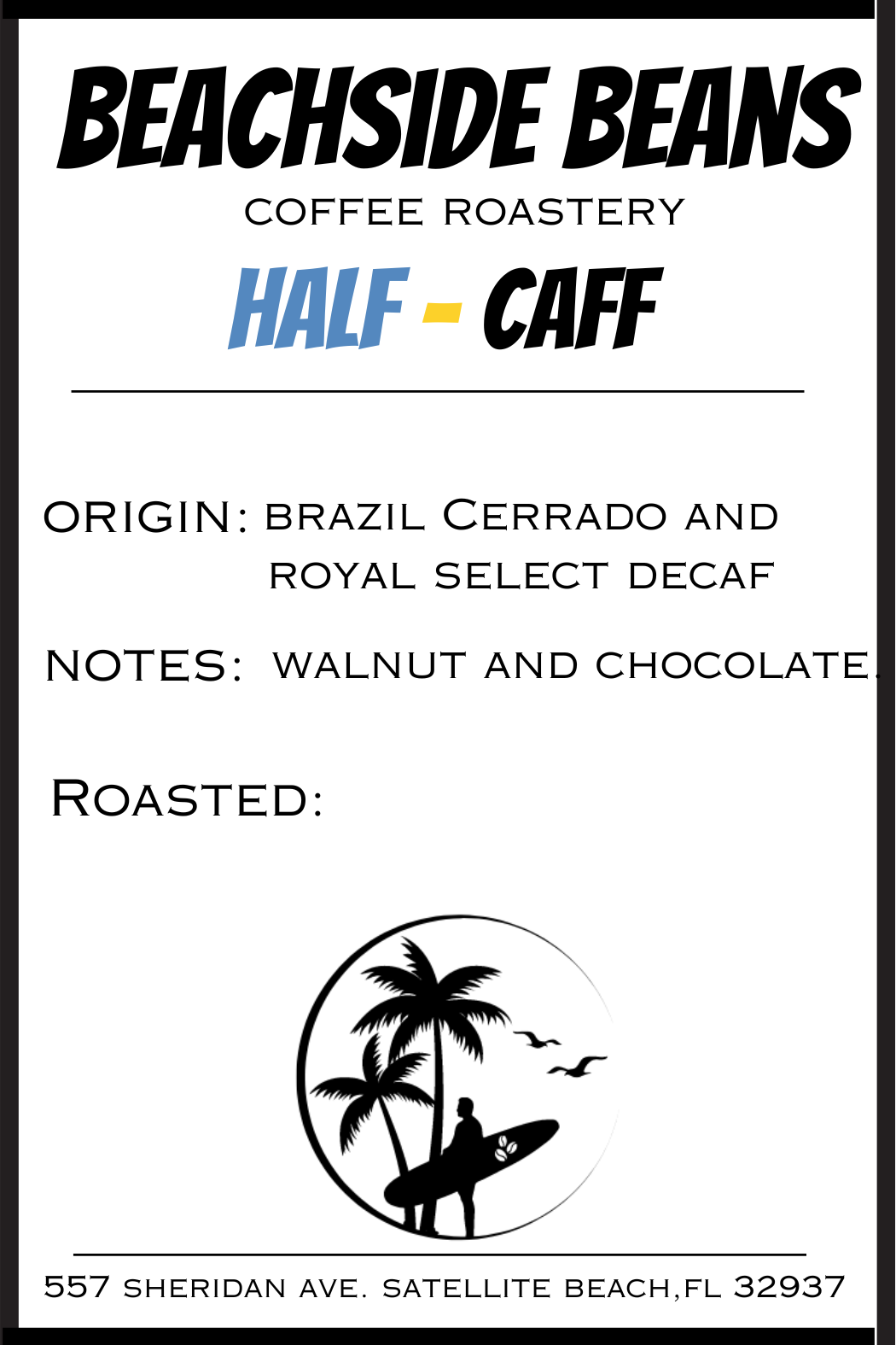 Half-Caff packaging back