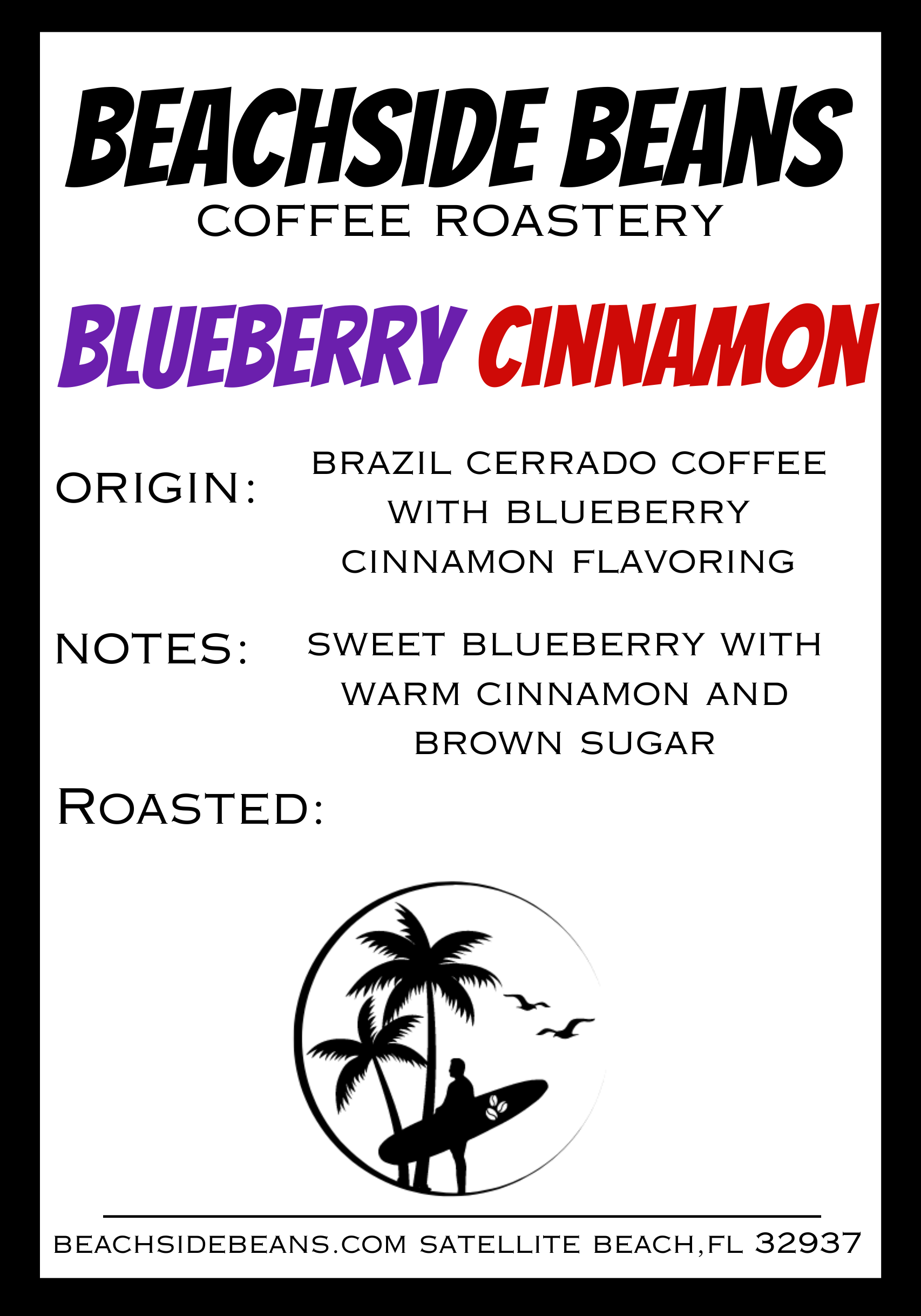 Blueberry Cinnamon packaging back