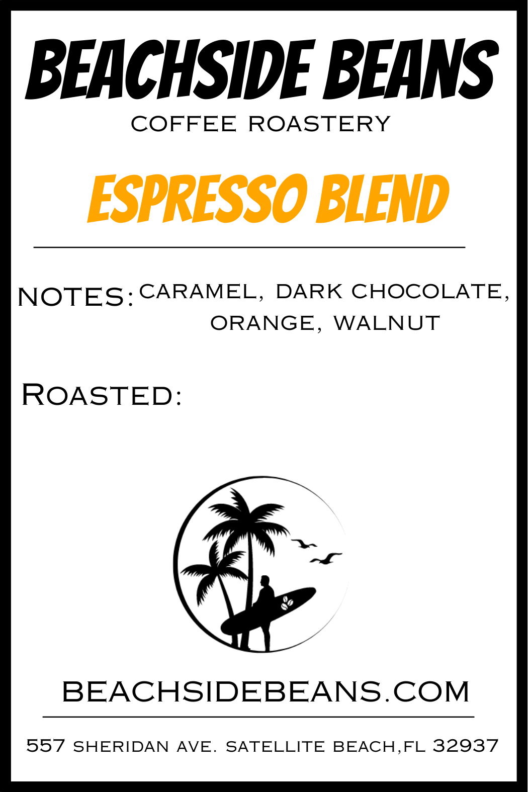 Espresso Blend packaging back